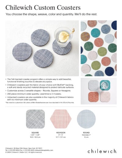 Chilewich Custom Coasters